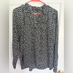 J CREW Mercantile long sleeved shirt. Heart print! Size 6, EUC.